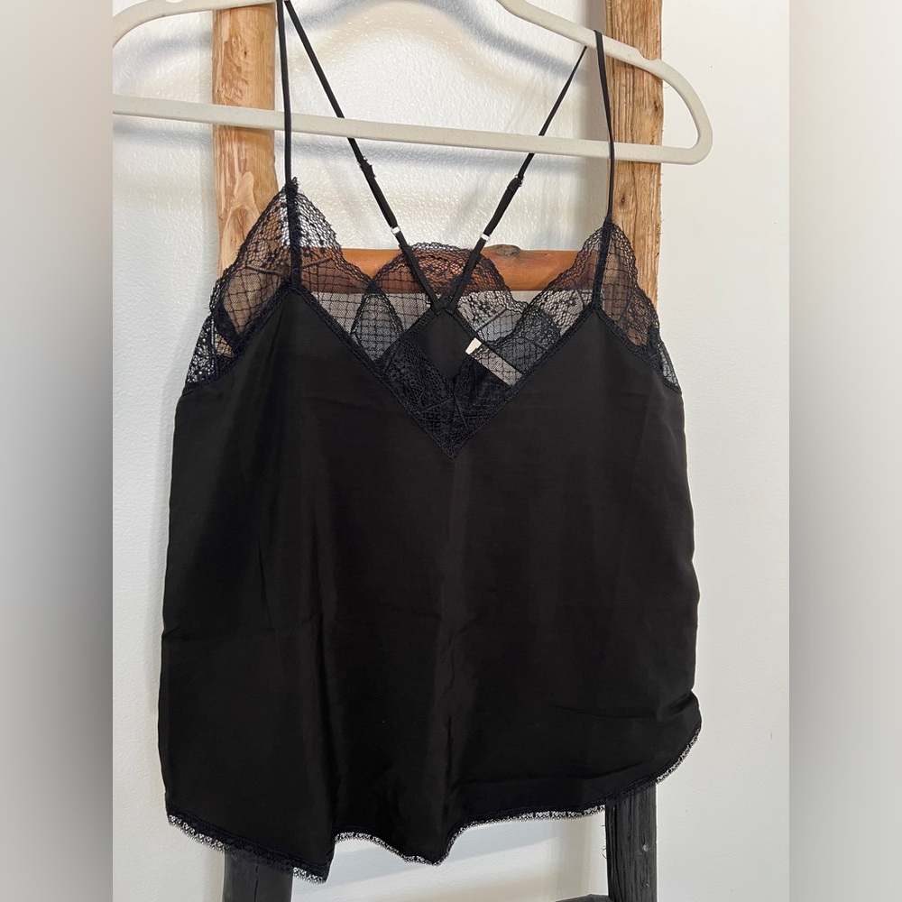 Vici LOVESTITCH black sheer cami…Size Small